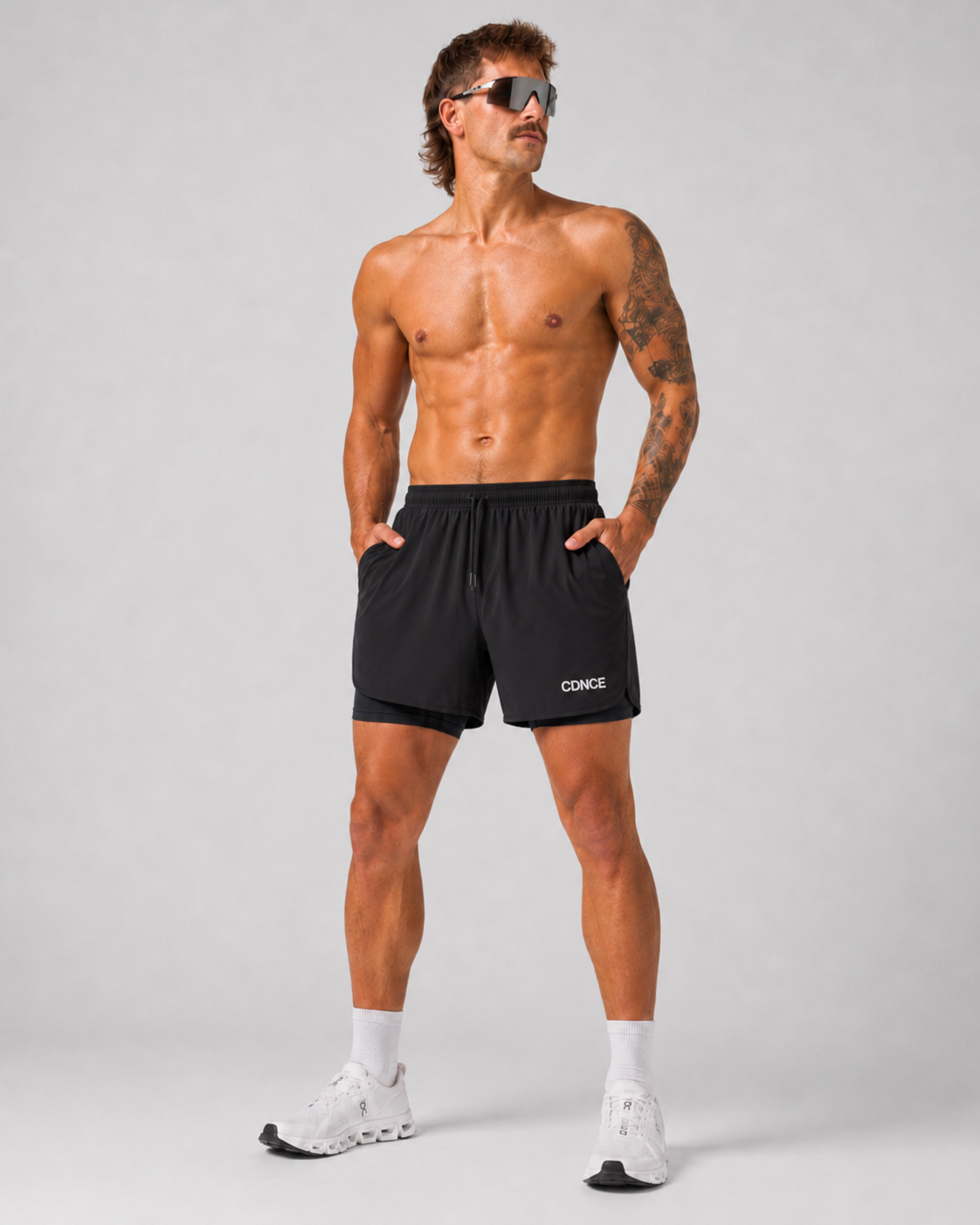 CDNCE Men's 2-in-1 Running Short