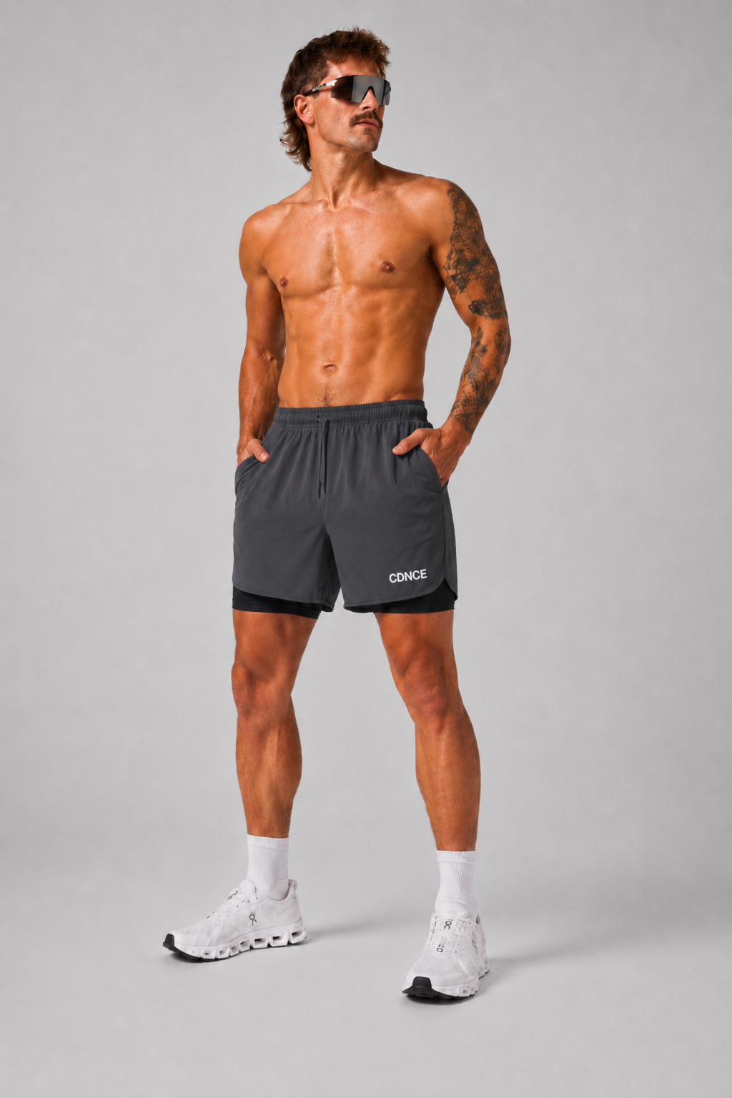 CDNCE Men's 2-in-1 Running Short