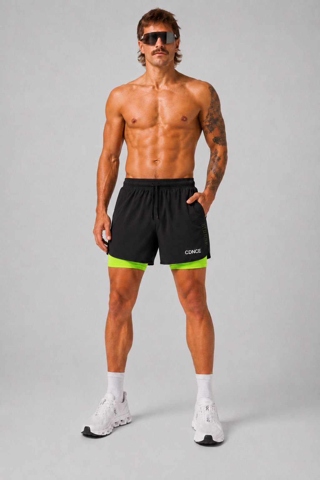 CDNCE Men's 2-in-1 Running Short