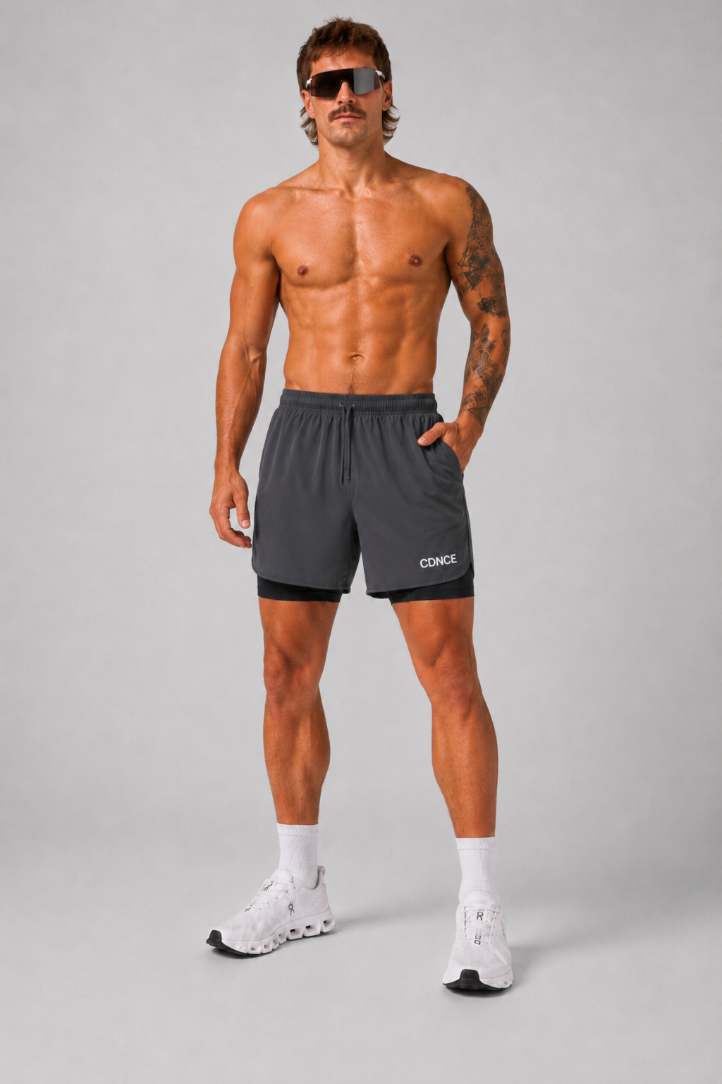 CDNCE Men's 2-in-1 Running Short