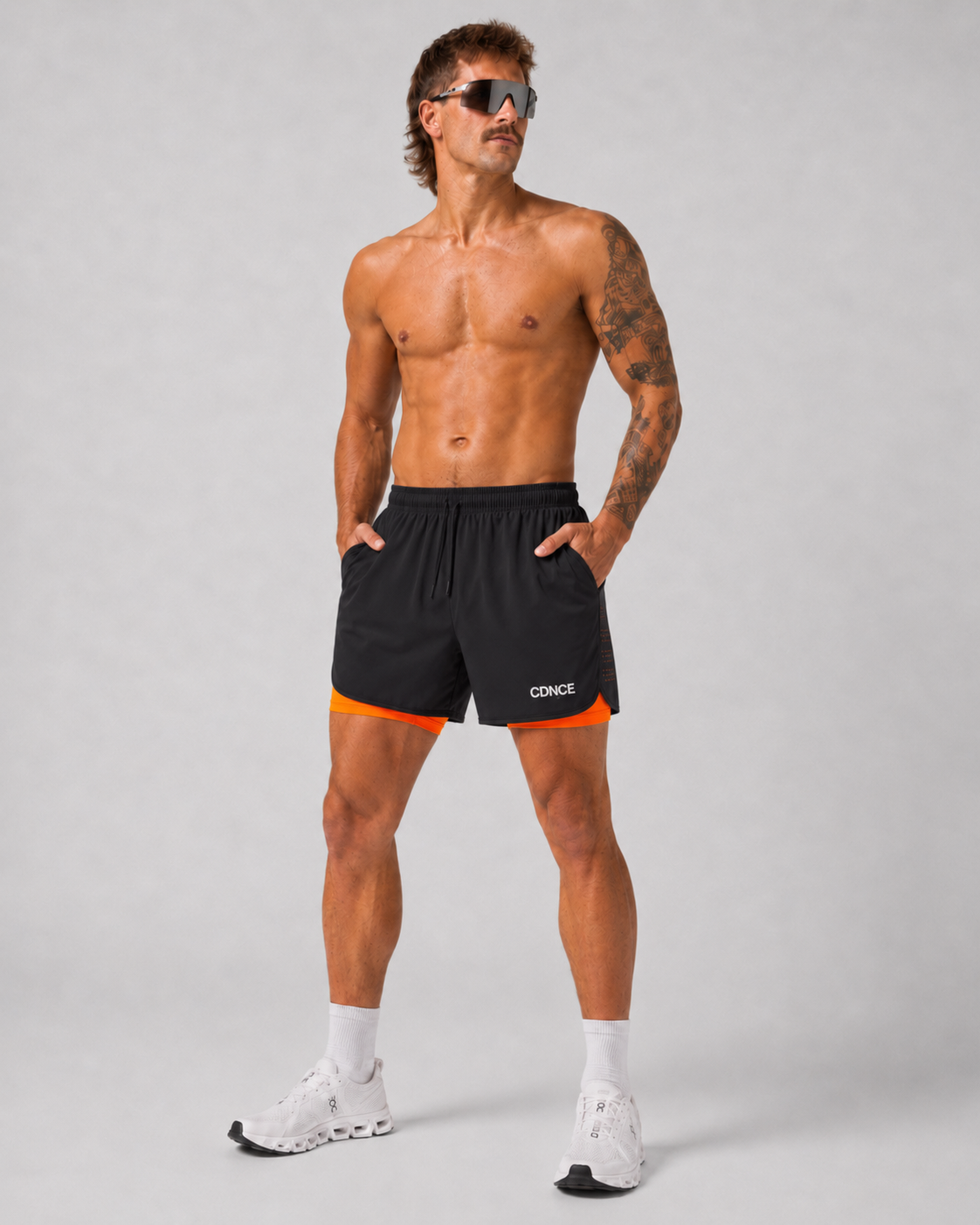 CDNCE Men's 2-in-1 Running Short