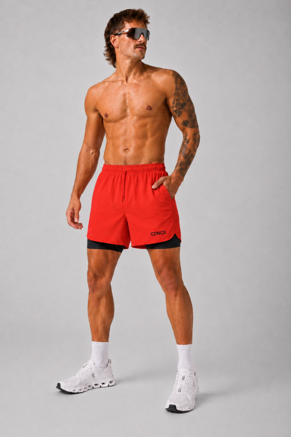 CDNCE Men's 2-in-1 Running Short