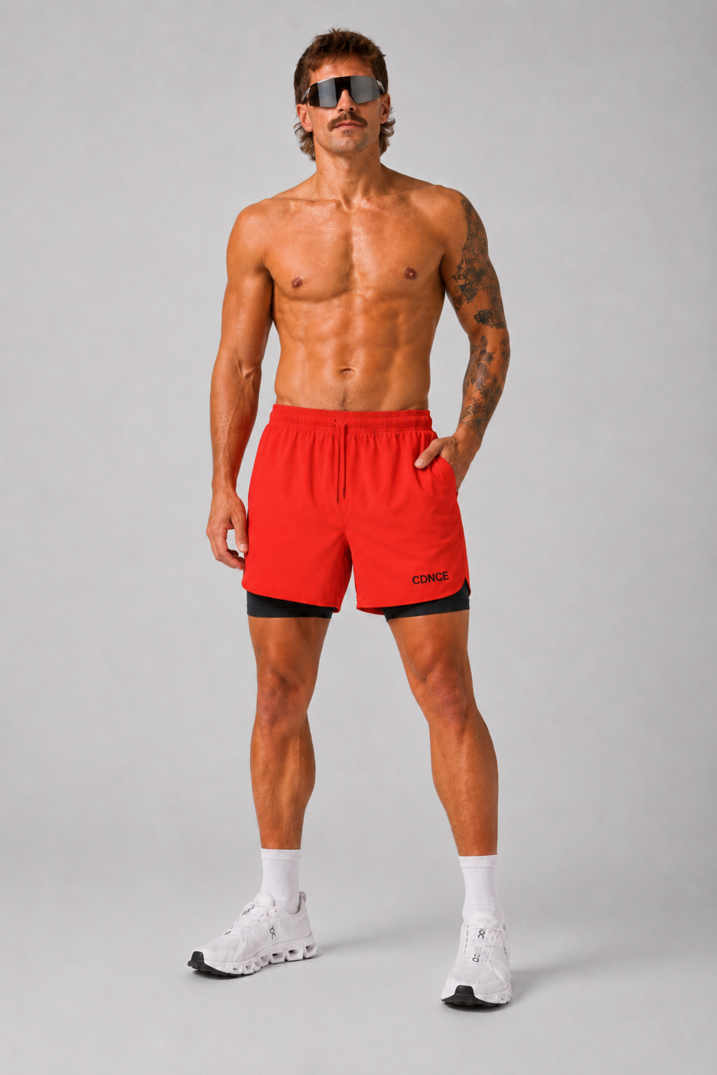 CDNCE Men's 2-in-1 Running Short